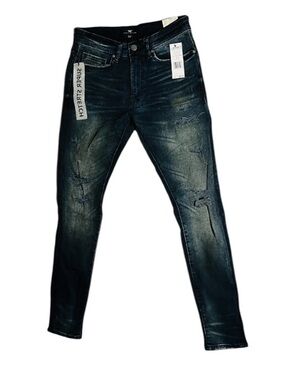 Legacy NWT Men's Skinny Ripped Jeans in Dark Blue